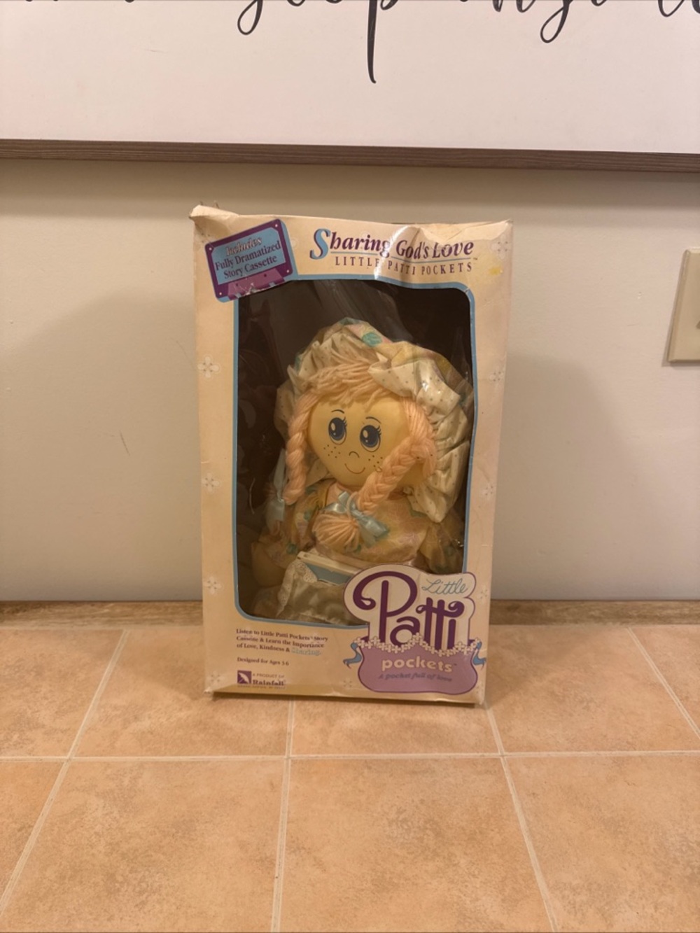 This vintage Little Patti Pockets "Sharing God's Love" doll